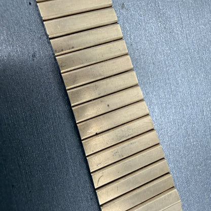 Seiko SQ Bracelet 18mm Stainless Steel Gold Tone Tri Folding Clasp Vintage Japan2