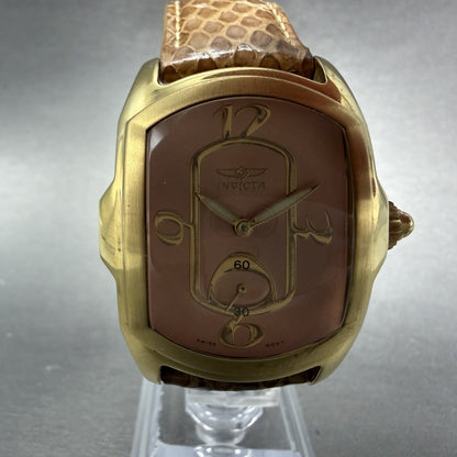 Invicta Lupah Watch Women 34mm Rose Dial Rose Gold Tone Rectangle New Battery0
