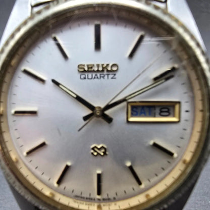 Seiko President Watch Men 36mm Gold Dial Two Tone Daydate 6923-8080 New Battery1