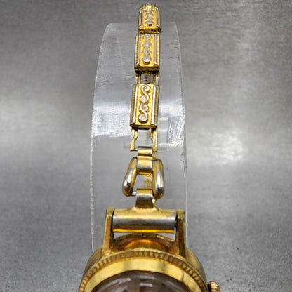 Seiko Angel Watch Women 20mm Cream Dial Gold Plated Manual Wind 10040090 Runs4