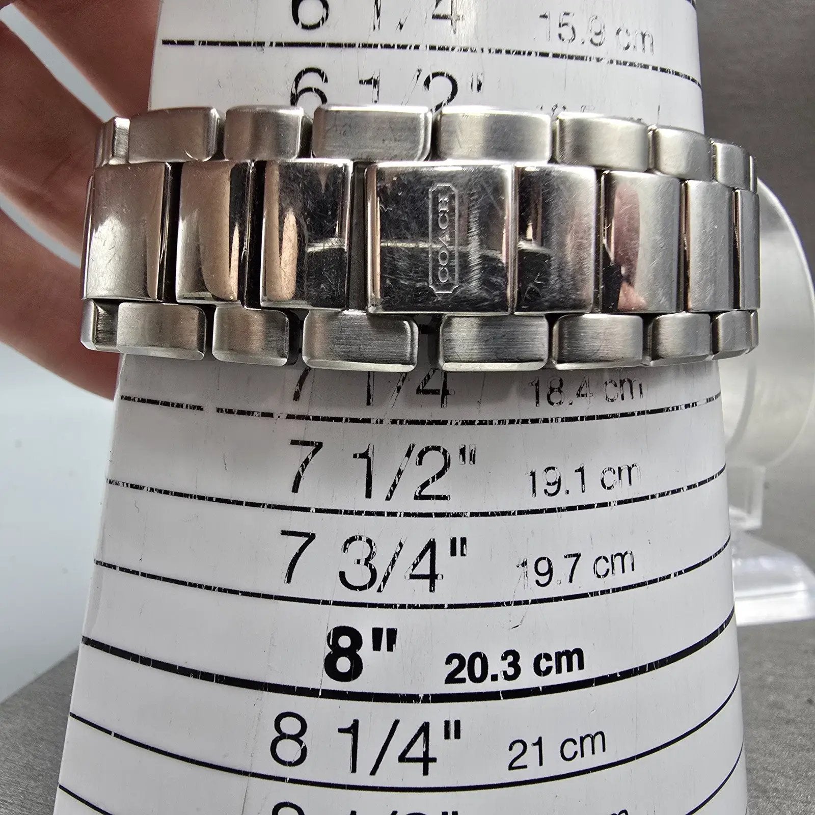 Coach Watch Men 42mm Black Dial Stainless Steel Small Seconds New Battery10