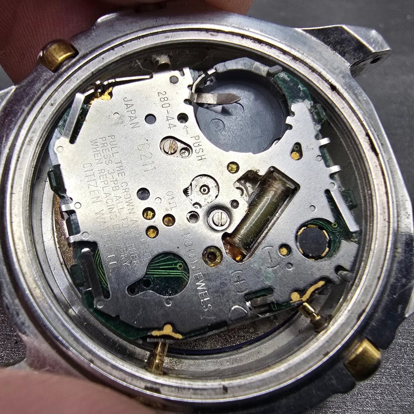 Citizen Yachtmaster C211 Watch Men 42mm Two Tone Alarm Chronograph Ana Digi PART7