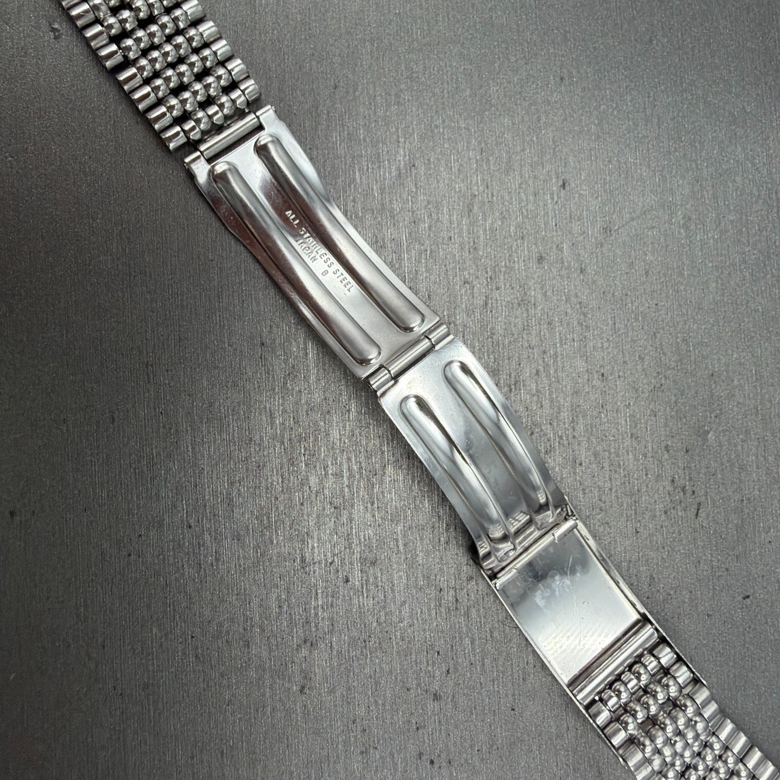 Seiko Beads Of Rice Bracelet 18mm Stainless Steel Japan Vintage NO ENDLINKS15