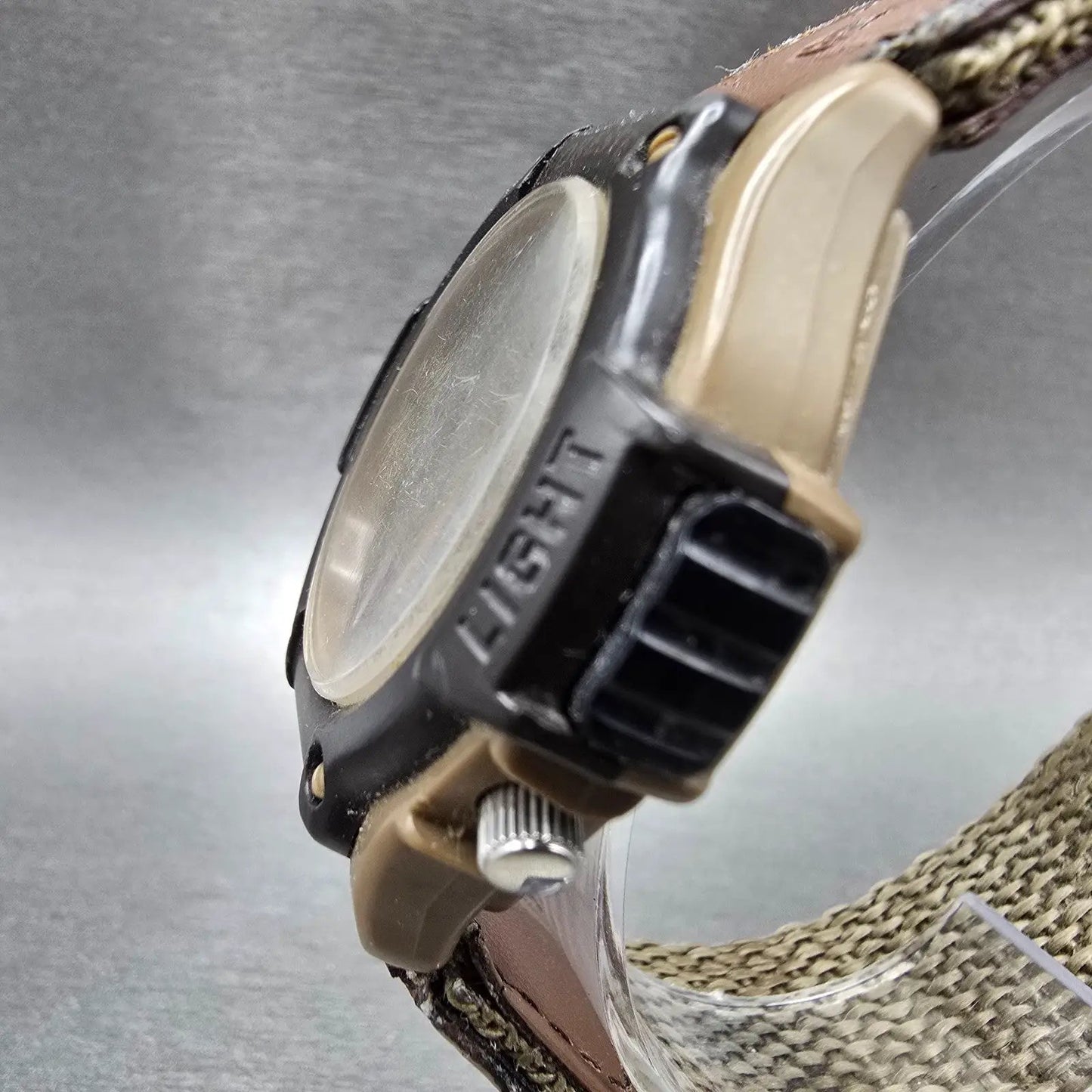 Casio FT-500W Watch Men 42mm Analog Digital Cream Dial Brown Case New Battery S42