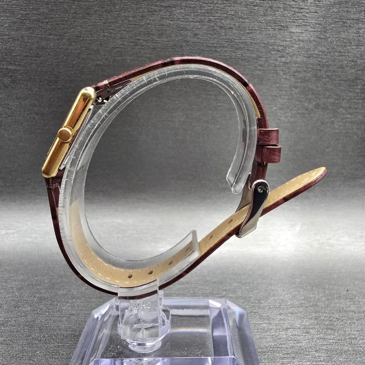 Seiko Tank Watch Women 18mm Gold Dial Gold Tone Rectangle 2C20-5019 New Battery6