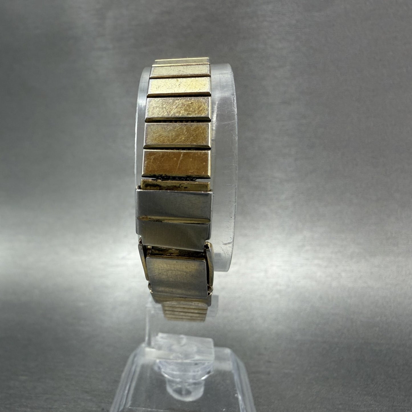 Seiko Lassale Tank Watch Women 18mm Champagne Dial Gold Tone 1230-5159 New Batt7