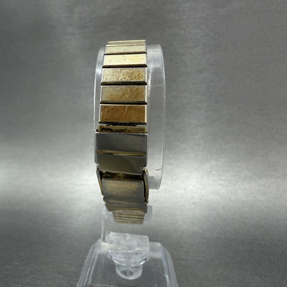 Seiko Lassale Tank Watch Women 18mm Champagne Dial Gold Tone 1230-5159 New Batt7