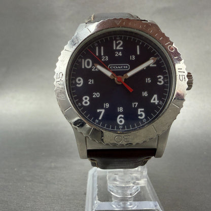 COACH Dive Watch Men 42mm Blue Dial Silver Tone CA.70.2.14.0711 Round New Batt5