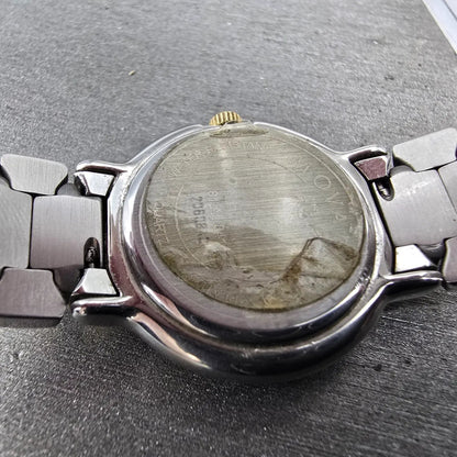 Movado Museum Watch Women 26mm Black Dial Two Tone Round 81.A1.841 New BatteryA9