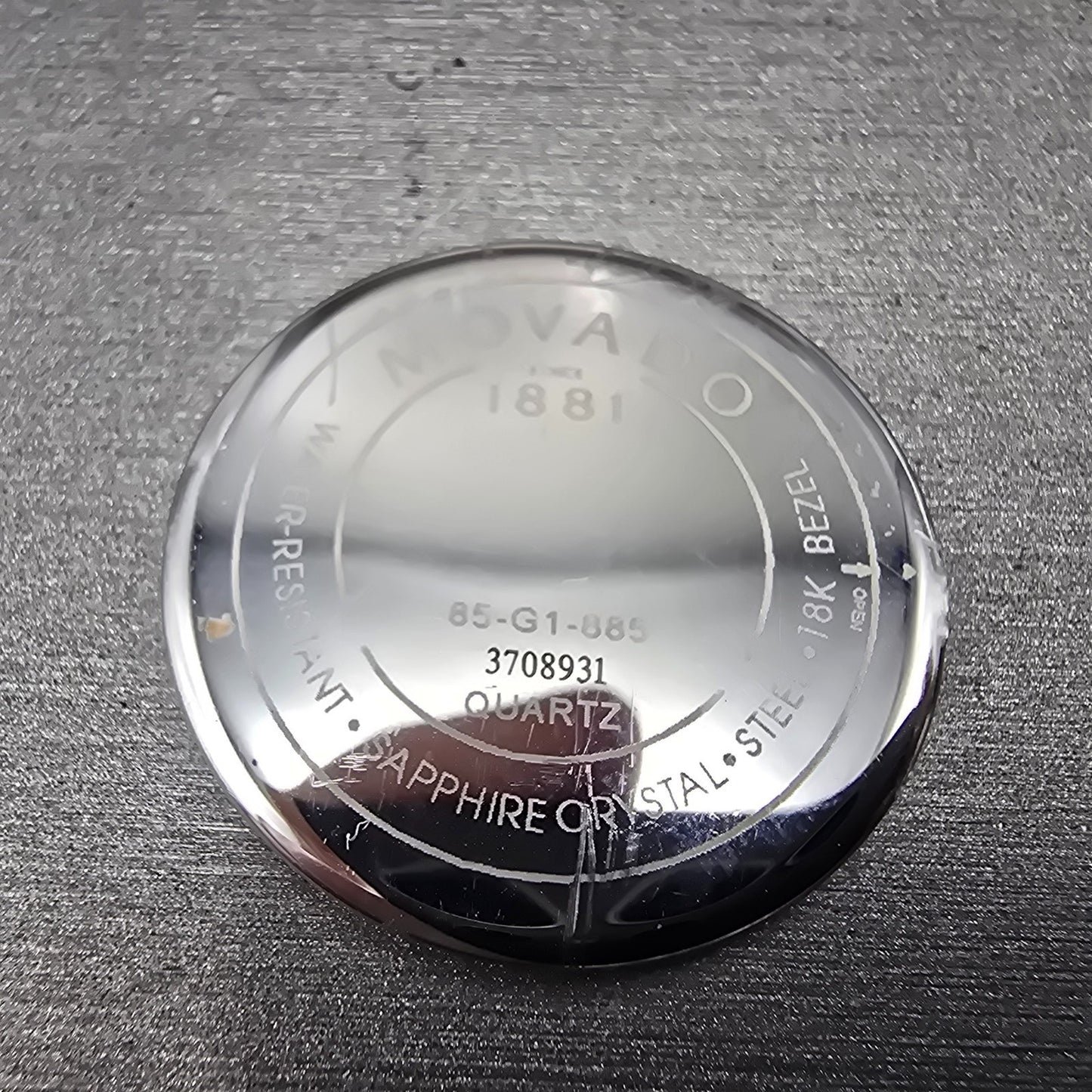 Movado Museum Watch Case 35mm Stainless Steel Round 85-G1-885 W/Crystal5