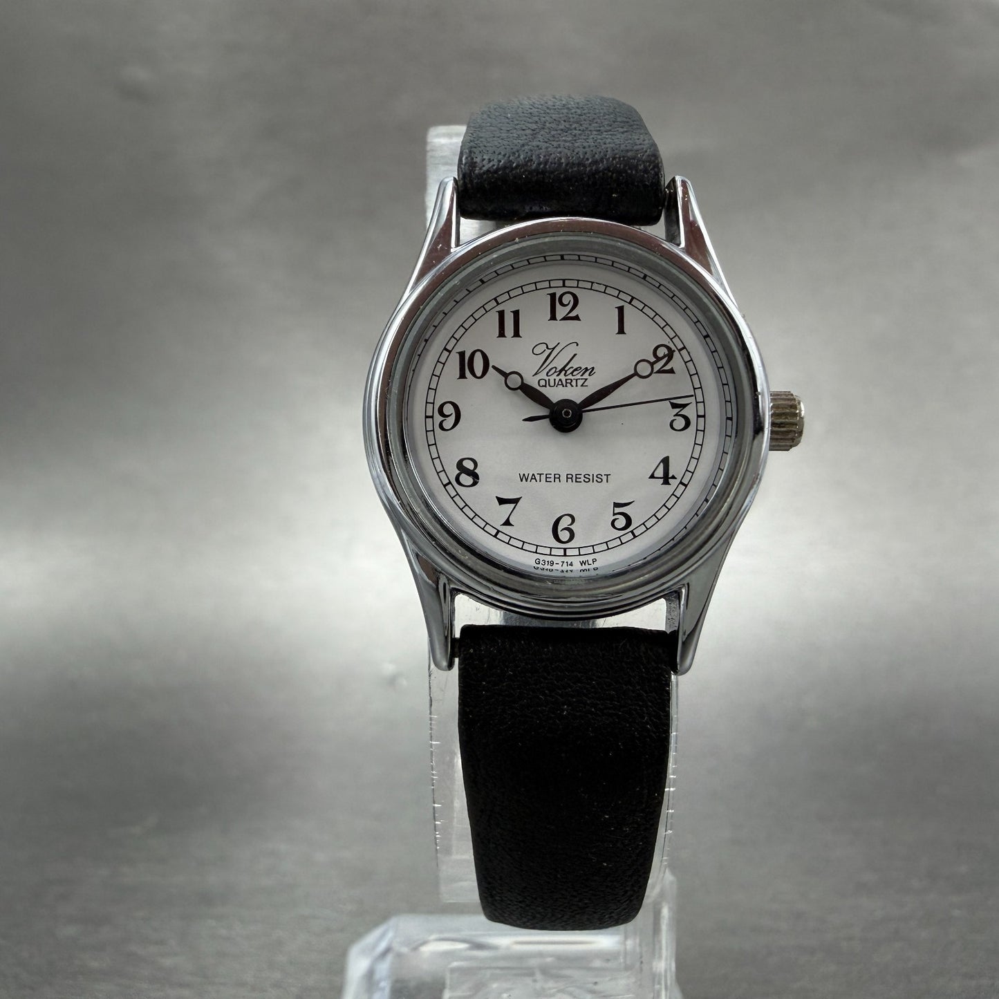 Q&Q Voken Watch Women 23mm White Dial Silver Tone Round New Battery5