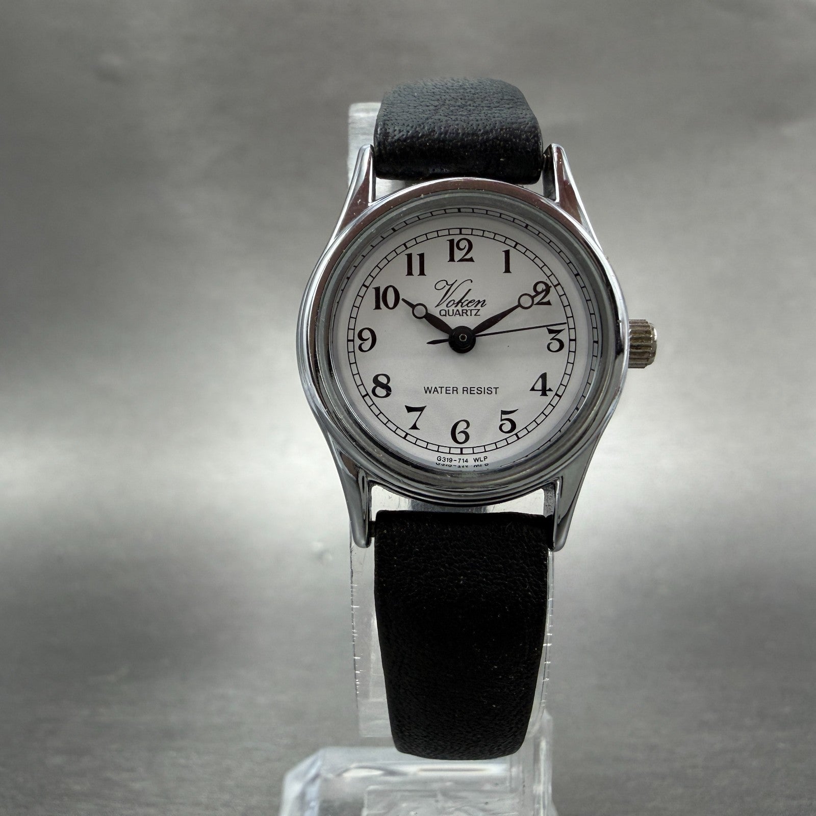 Q&Q Voken Watch Women 23mm White Dial Silver Tone Round New Battery5