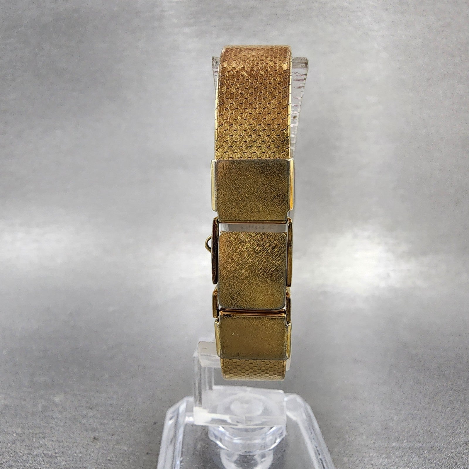Seiko Tank Watch Women 17mm Champagne Dial Gold Tone Rectangle 14005259 New Bat7