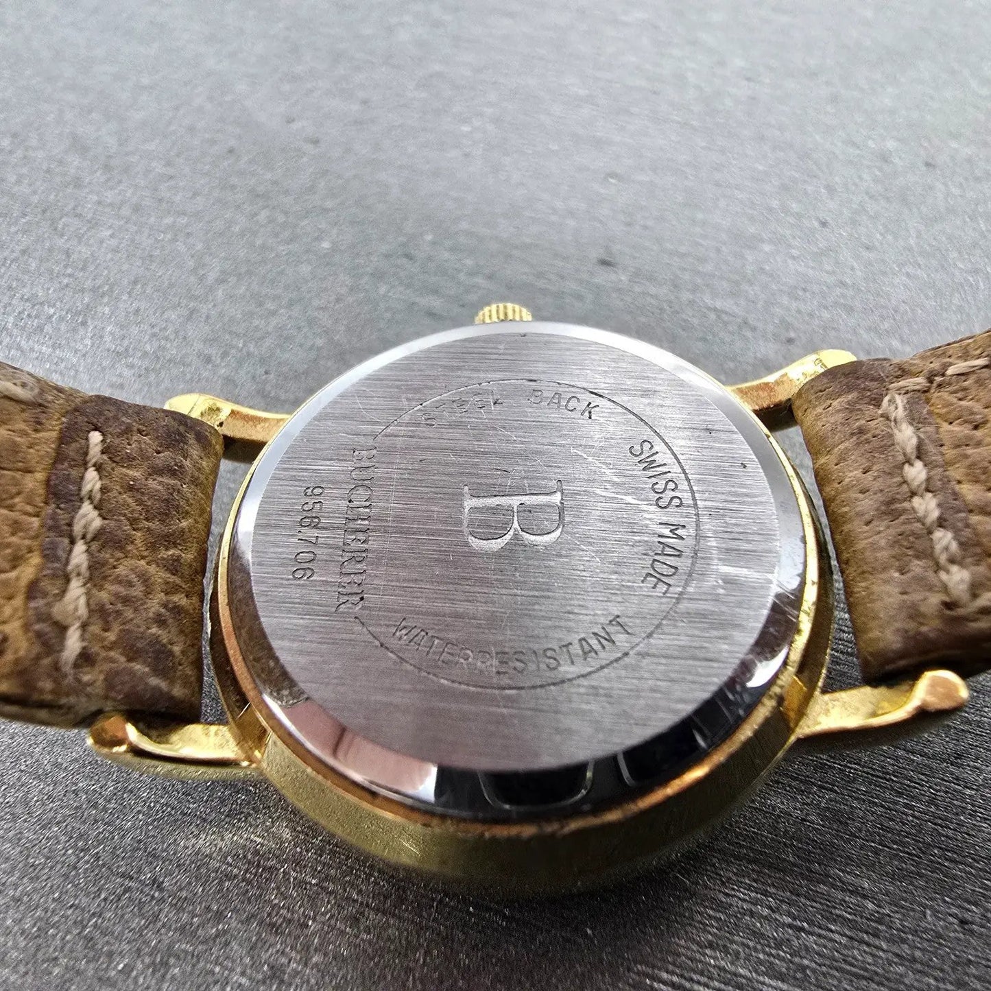 Bucherer Moonphase Watch Women 25mm White Dial Gold Tone Date READ!! New Battery9
