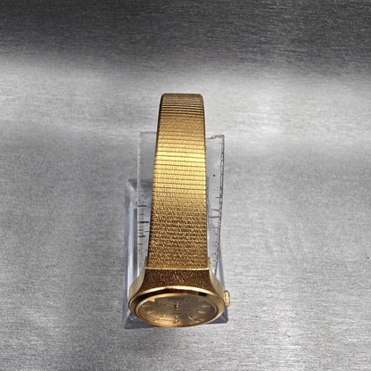 Seiko SX Watch Women 19mm Gold Dial Gold Tone Round 2Y00-0010 New Battery4