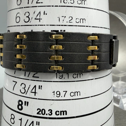 Seiko Watch Women 30mm Black Dial Black & Gold Tone Round 5P30-6A39 New Battery10