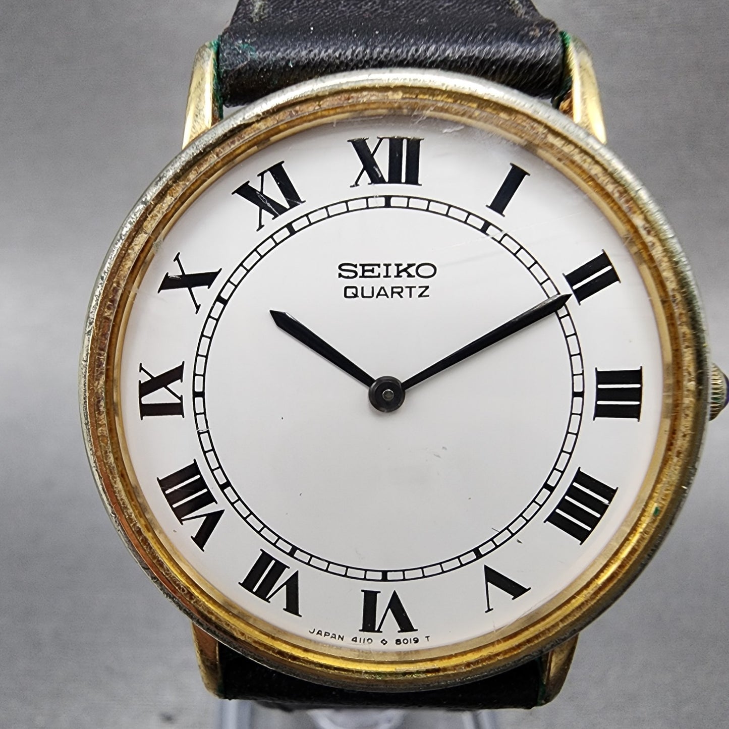 Seiko Watch Women 32mm White Dial Gold Tone Round 41108007 New Battery1