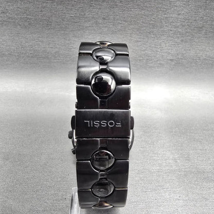 Fossil Arkitekt Chronograph Watch Men 41mm Black Dial Black Date FS-4157 New Bat7
