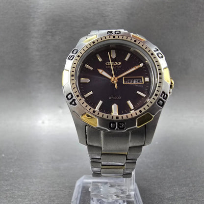 Citizen Eco-Drive Dive Watch Women 30mm Blue Dial Two Tone Daydate E001- K0069295