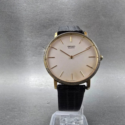 Seiko Watch Men 33mm Silver Dial Gold Tone Round READ!!!! 7800-9039 New Battery5