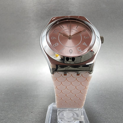 Swatch Irony COCO HO Watch Women 33mm Pink Dial Steel Round YLZ101 New Battery5