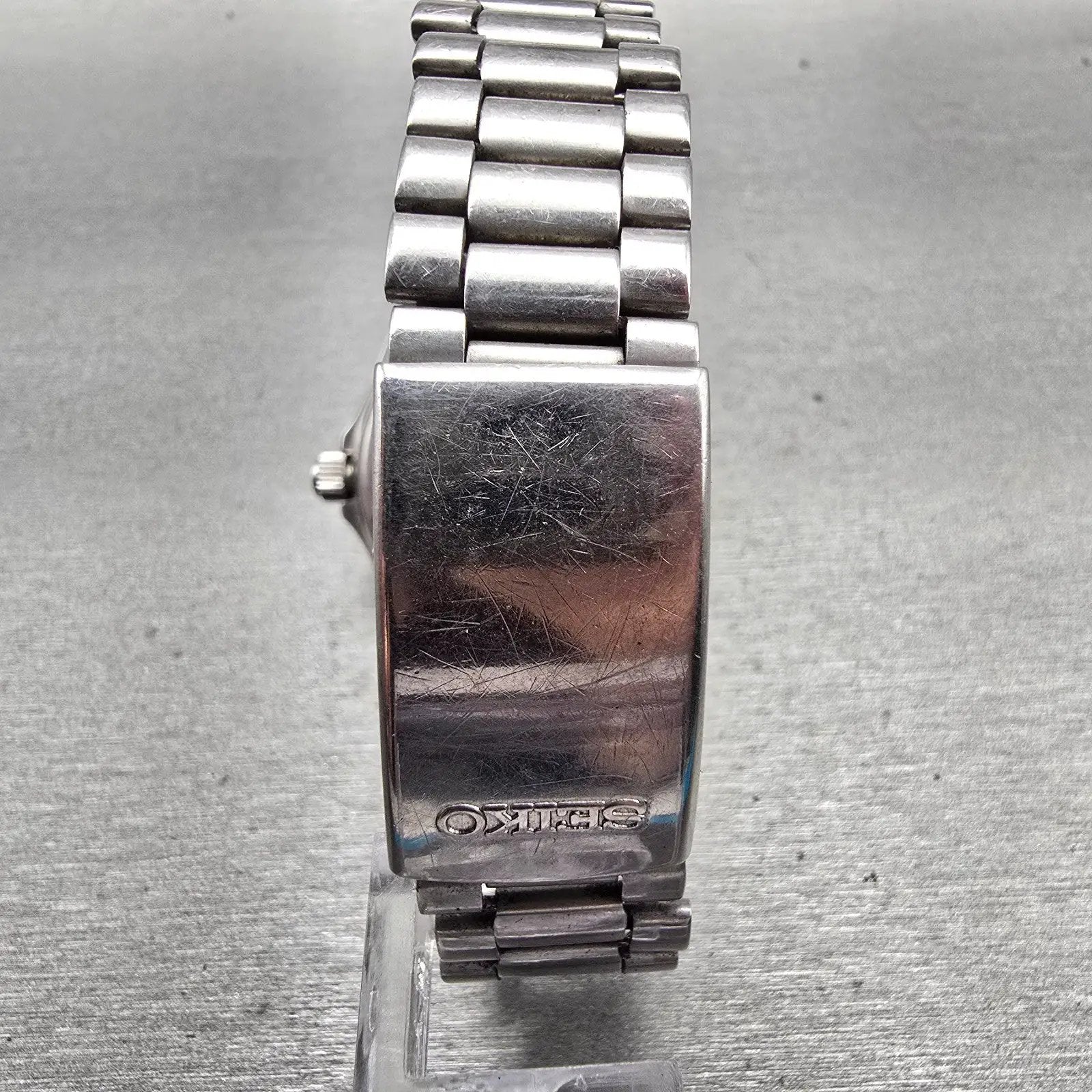 Seiko SilverWave Watch Men 36mm Silver Dial Silver Tone Daydate 8229-8000 NewBat7