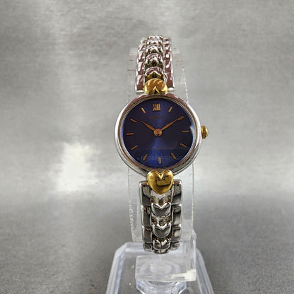 Seiko Tisse Watch Women 19mm Blue Dial Two Tone Hearts 1f200k50 New Battery5