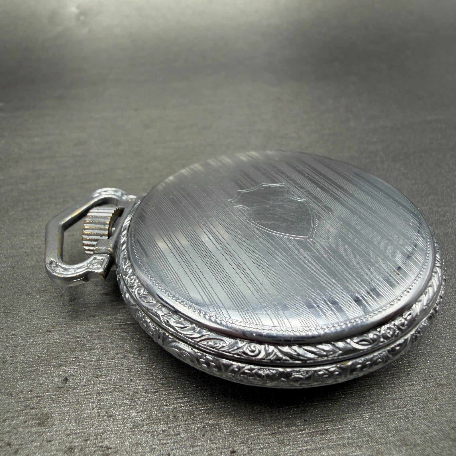 South Bend Pocket Watch White Dial Silver Tone Grade 292 Manual Wind PARTS8