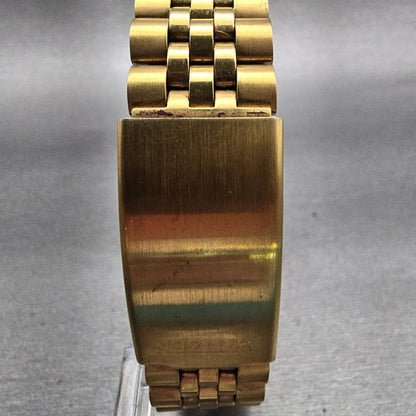 Citizen Watch Men 35mm Gold Dial Gold Tone Daydate Round 6100-R00391 New Battery7