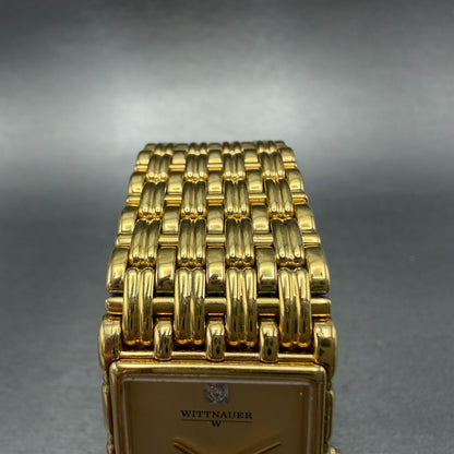 Wittnauer QWR Tank Watch Men 23mm Gold Dial  Gold Tone RL2473 5100 PARTS6
