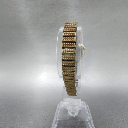 Seiko Watch Women 23mm Champagne Dial Gold Tone Round 54210060 New Battery7