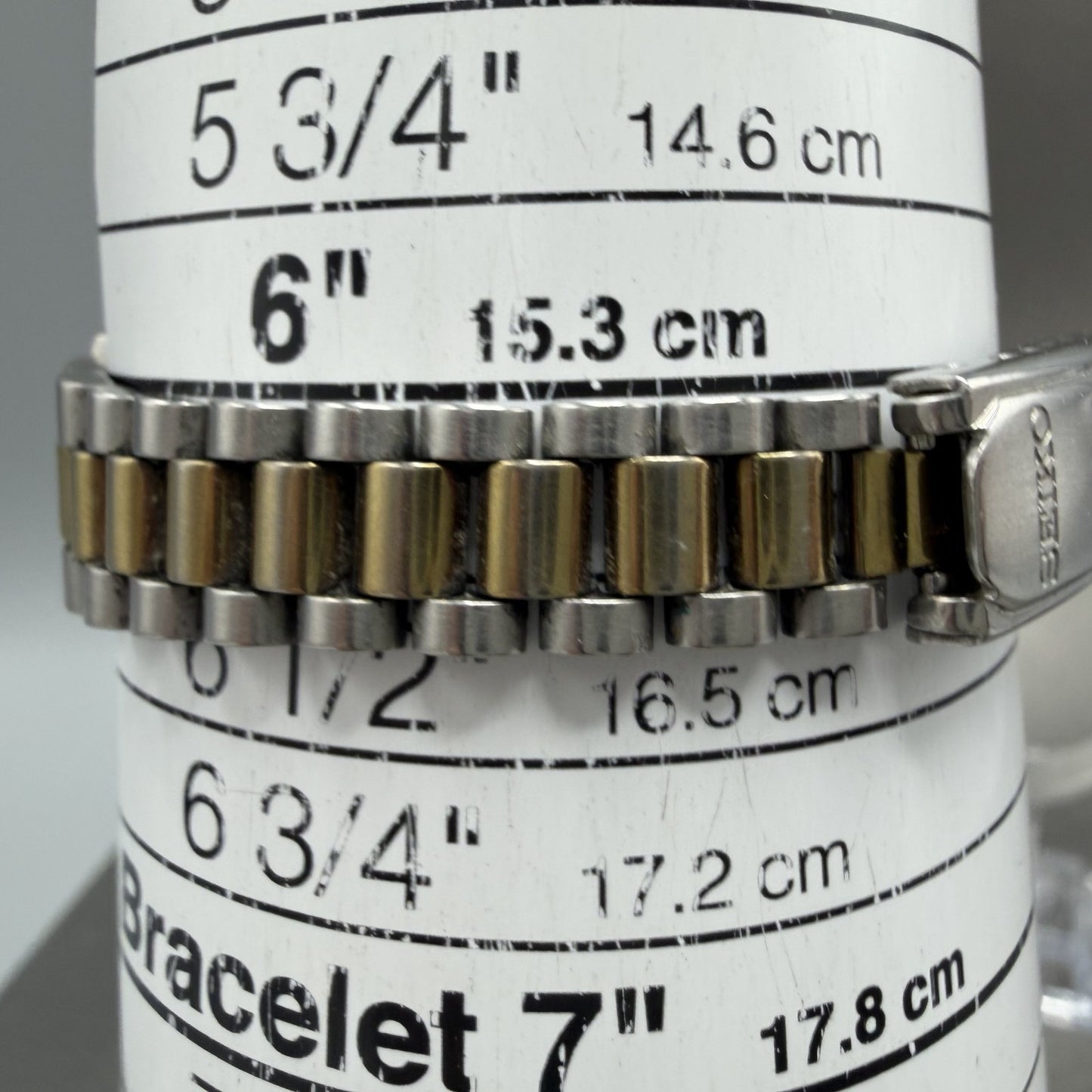 Seiko Watch Women 24mm Gold Dial Two Tone Daydate Round 7n83-0041 New Battery 5D10