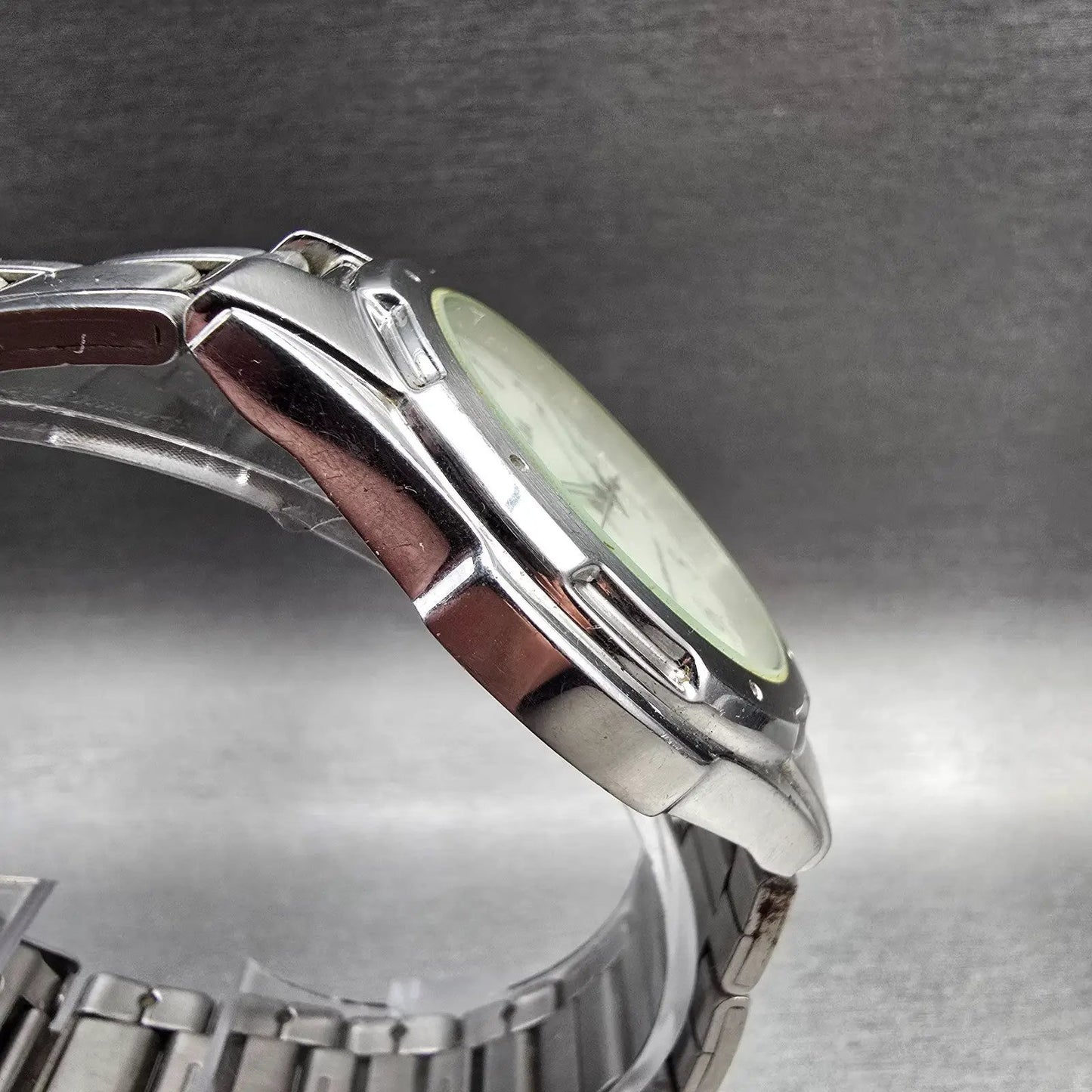 Seiko Alba Watch Men 39mm Luminous Dial Silver Tone Date V732-0S00 New Battery3