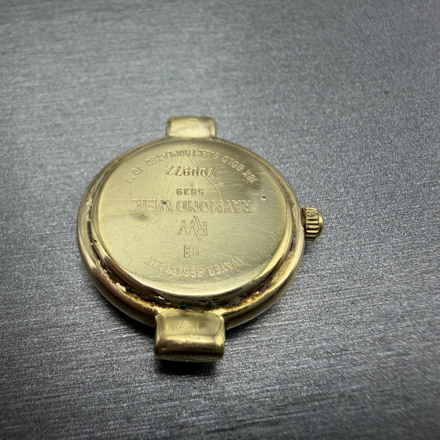 Raymond Weil Watch Women 23mm White Dial Gold Plated Round 5839 New Battery9