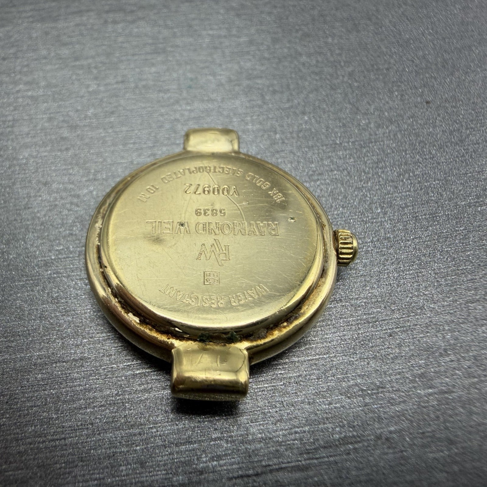 Raymond Weil Watch Women 23mm White Dial Gold Plated Round 5839 New Battery9