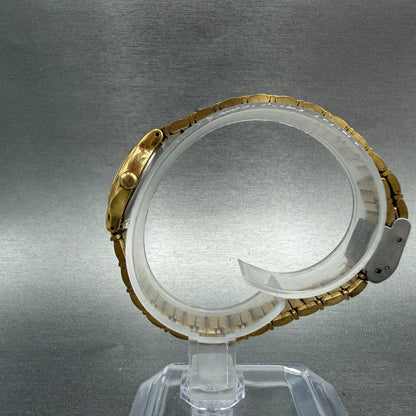 Seiko Watch Women 19mm Champagne Dial Gold Tone Round VTG V401-0510 New Battery76