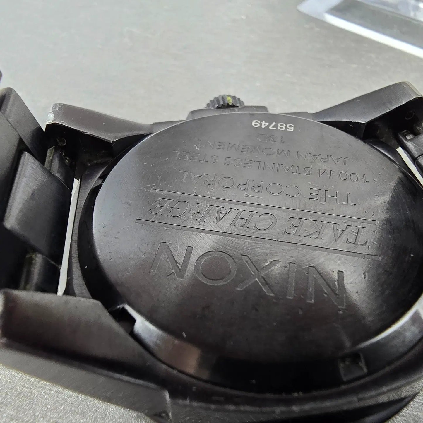 Nixon The Corporal Watch Men 48mm Black Dial Black Tone Round Bracelet new BattP9