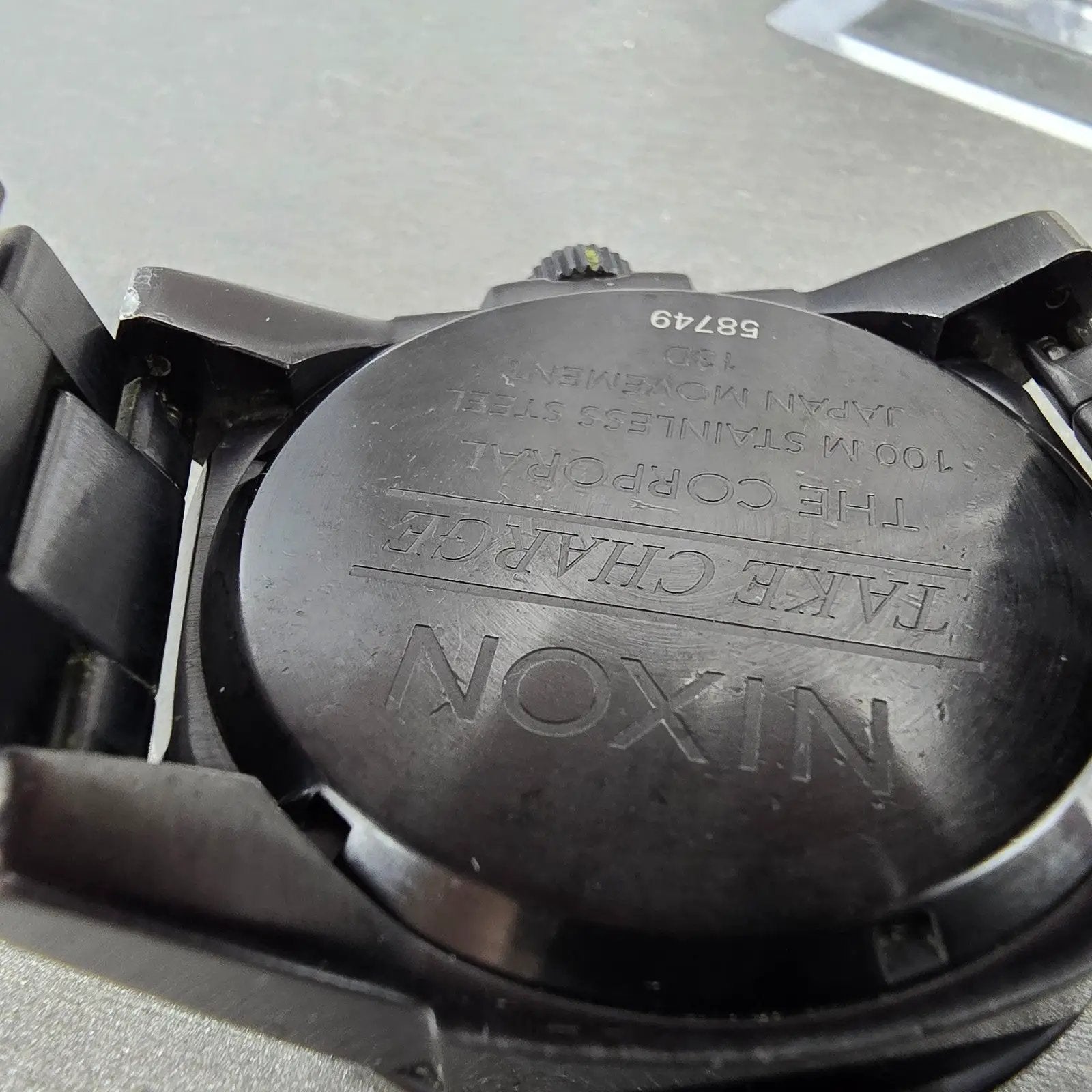 Nixon The Corporal Watch Men 48mm Black Dial Black Tone Round Bracelet new BattP9