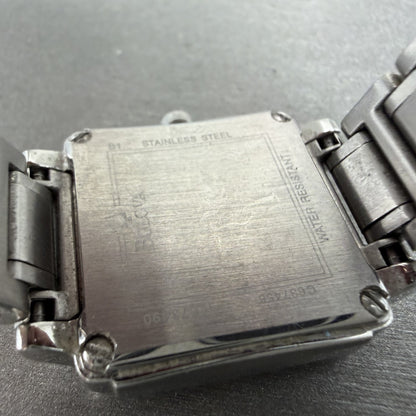Bulova Tank Watch Women 26mm MOP Dial Silver Tone Rectangle 96R107 New Battery9