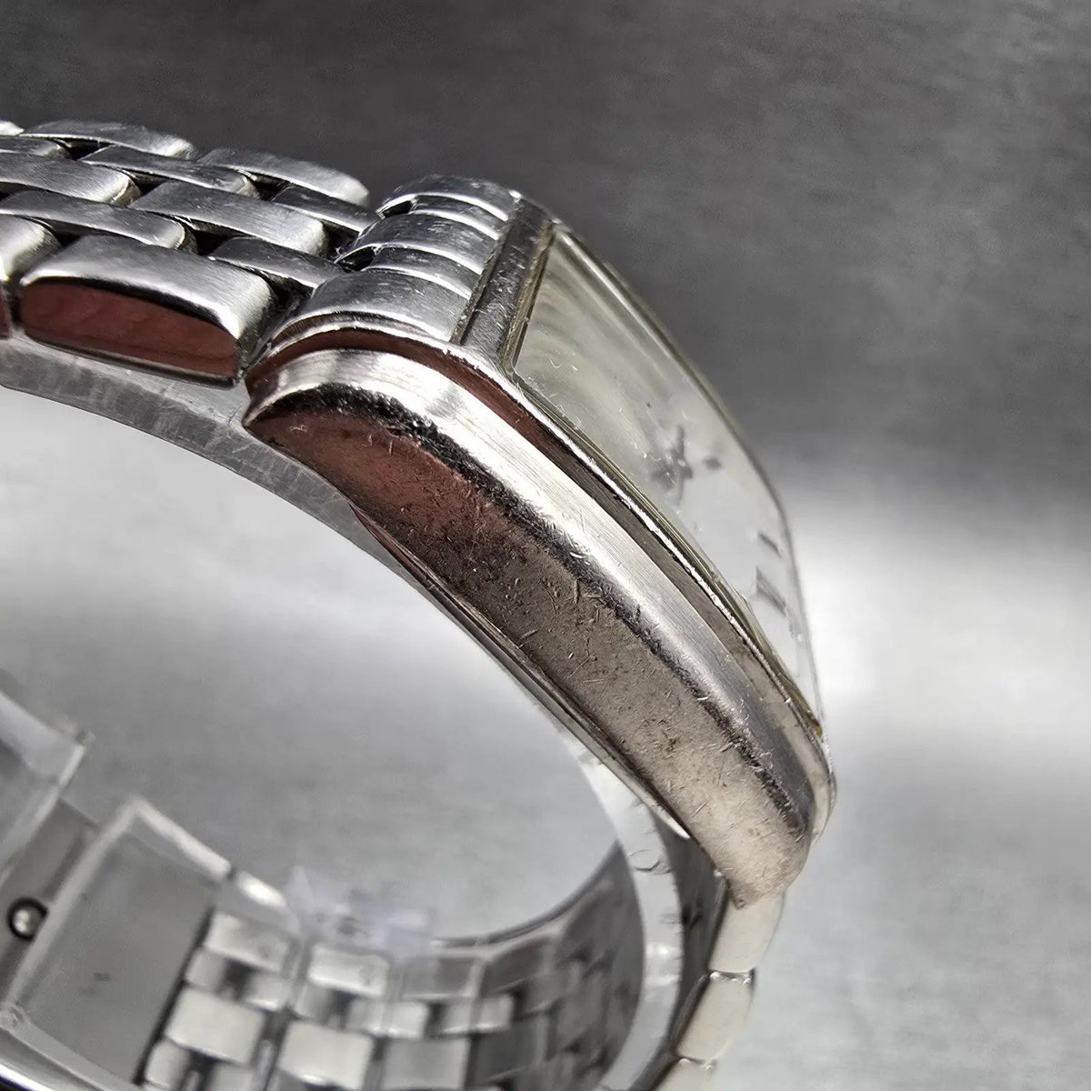 Bulova Tank Watch Women 22mm Silver Dial Silver Tone Rectangle 96L006 New Batt3