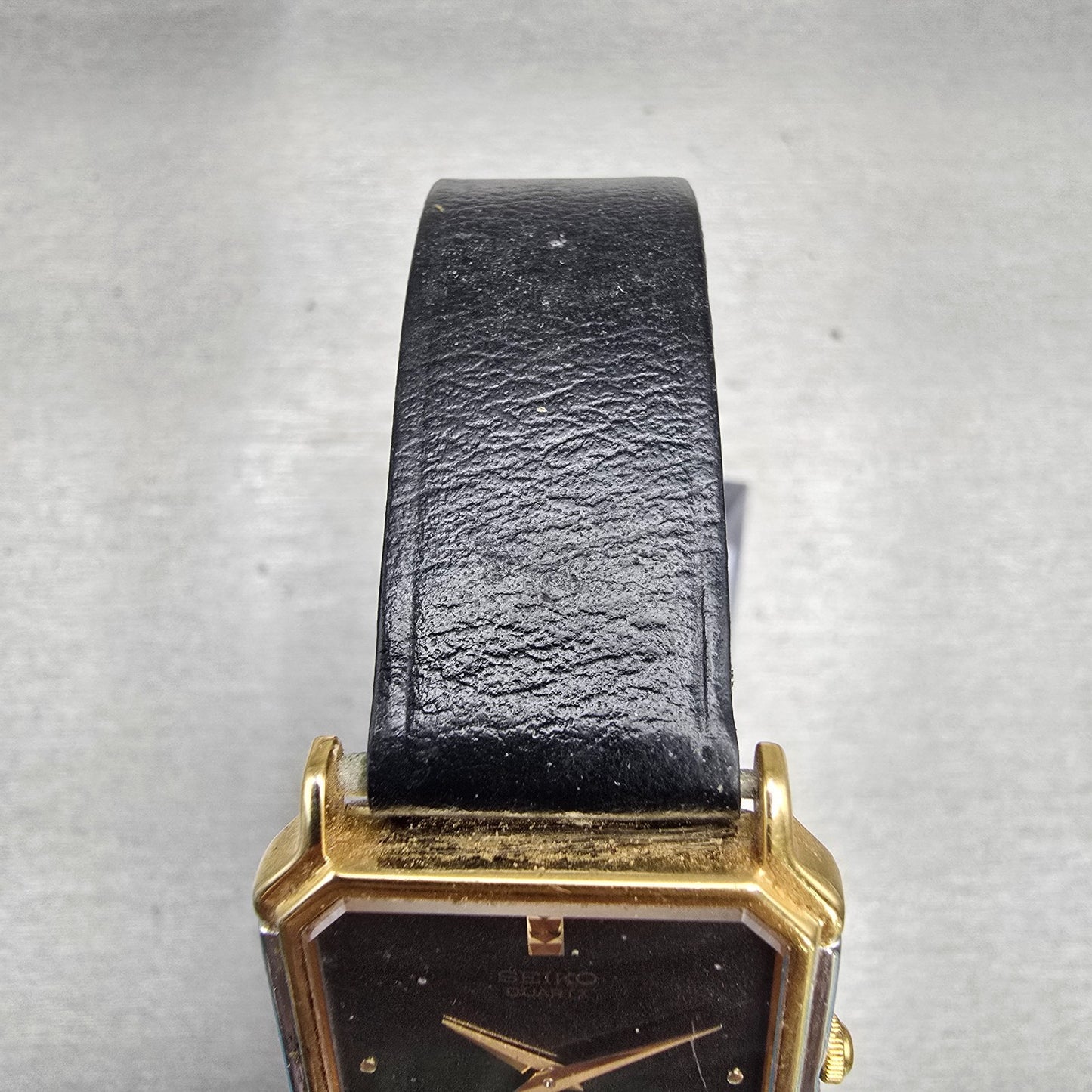 Seiko Watch Men 26mm Black Dial Two Tone Rectangle 5P30-5A79 New Battery Vintage4