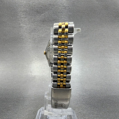 Seiko SQ Watch Women 24mm White Dial Two Tone Daydate 24mm Round New Battery7