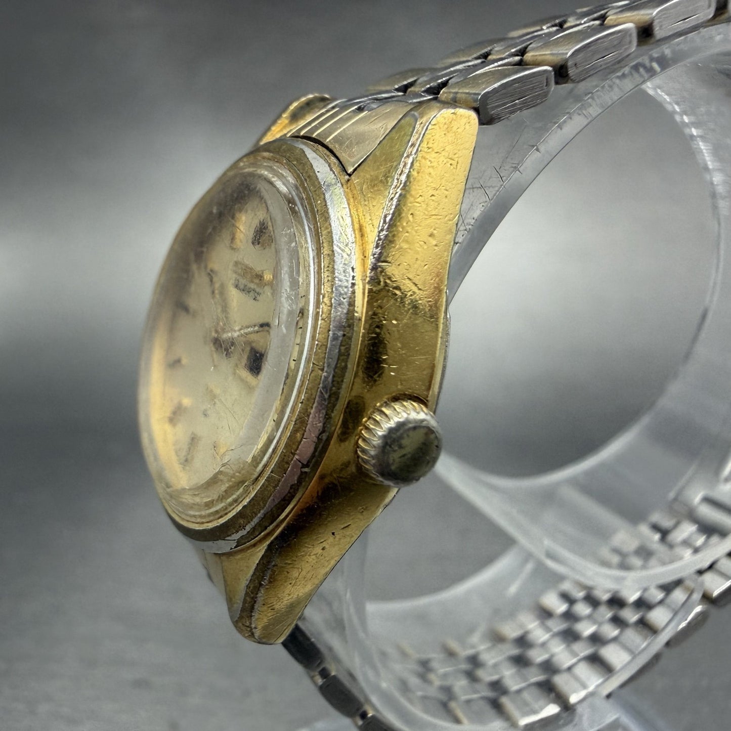 Seiko SQ Watch Women 25mm Champagne Dial Gold Tone Daydate 4326-0019 New Battery3