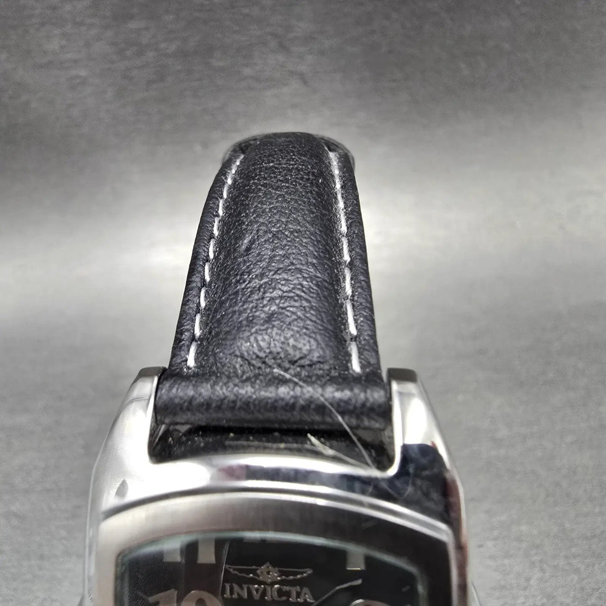 Invicta Lupah Watch Women 29mm Blac Dial Silver Rectangle 2003 New Battery 564