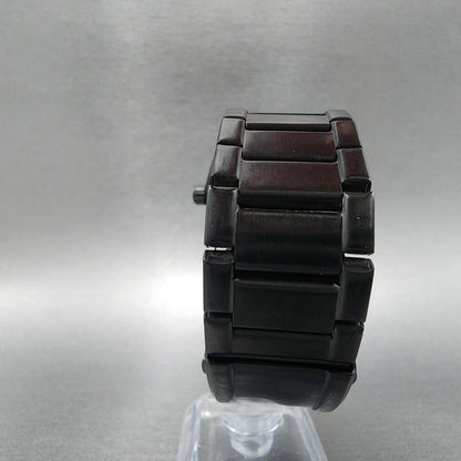 Nixon Cannon Watch Men 40mm Black Dial Black Tone Round Bracelet new Battery