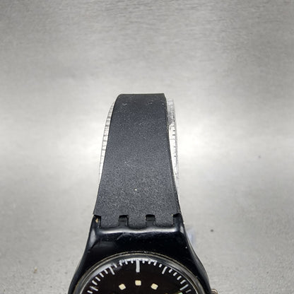Swatch Money Penny Watch Women 24mm Black Dial Black Tone Round New Battery4