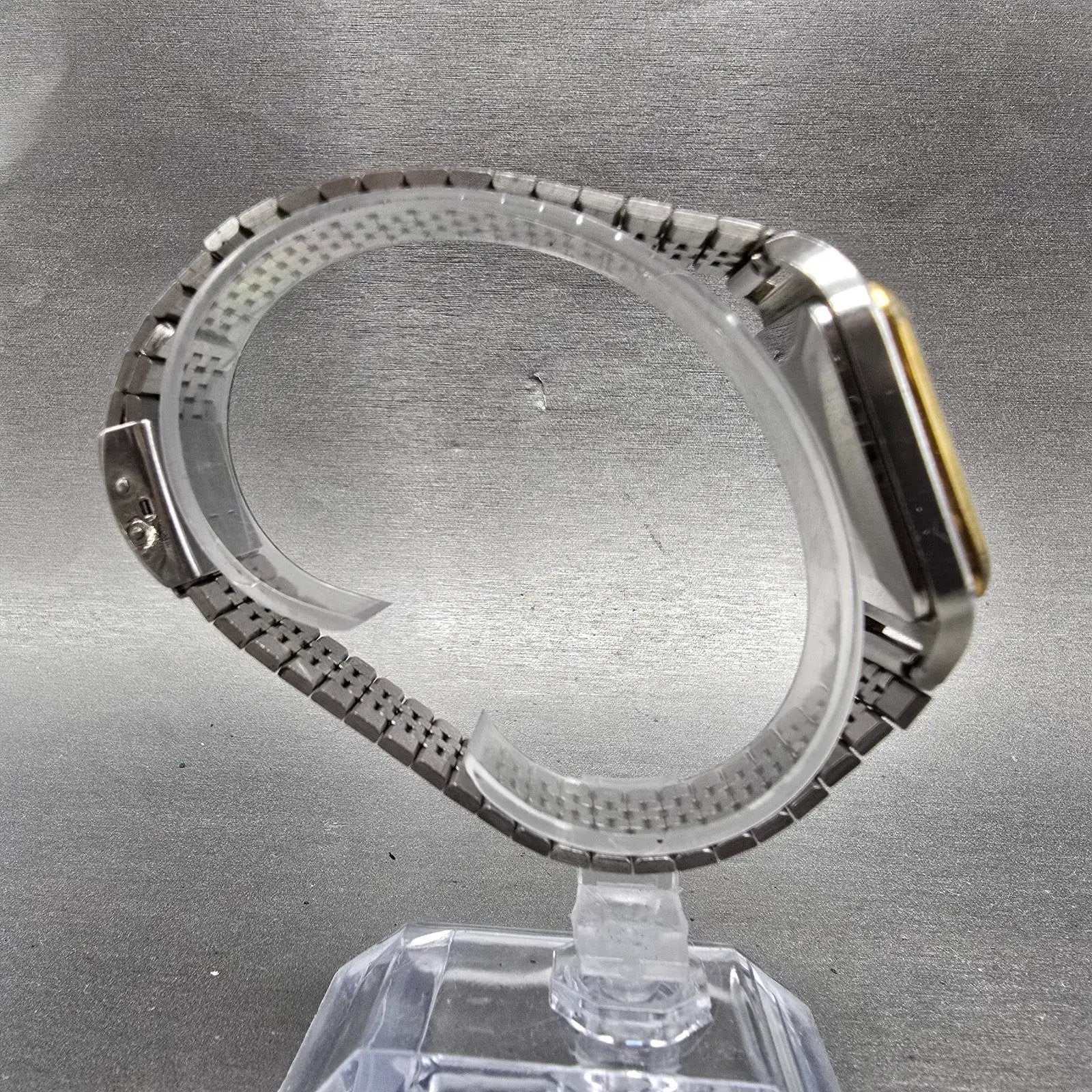 Bulova Accutron Tank Watch Men 31mm Silver Dial Two Tone Rectangle PARTS Vintage8