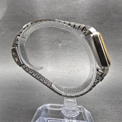 Bulova Accutron Tank Watch Men 31mm Silver Dial Two Tone Rectangle PARTS Vintage8