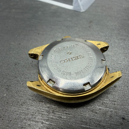 Seiko Automatic Watch Women 24mm Silver Dial Gold Tone Daydate 2706-0020 PARTS8