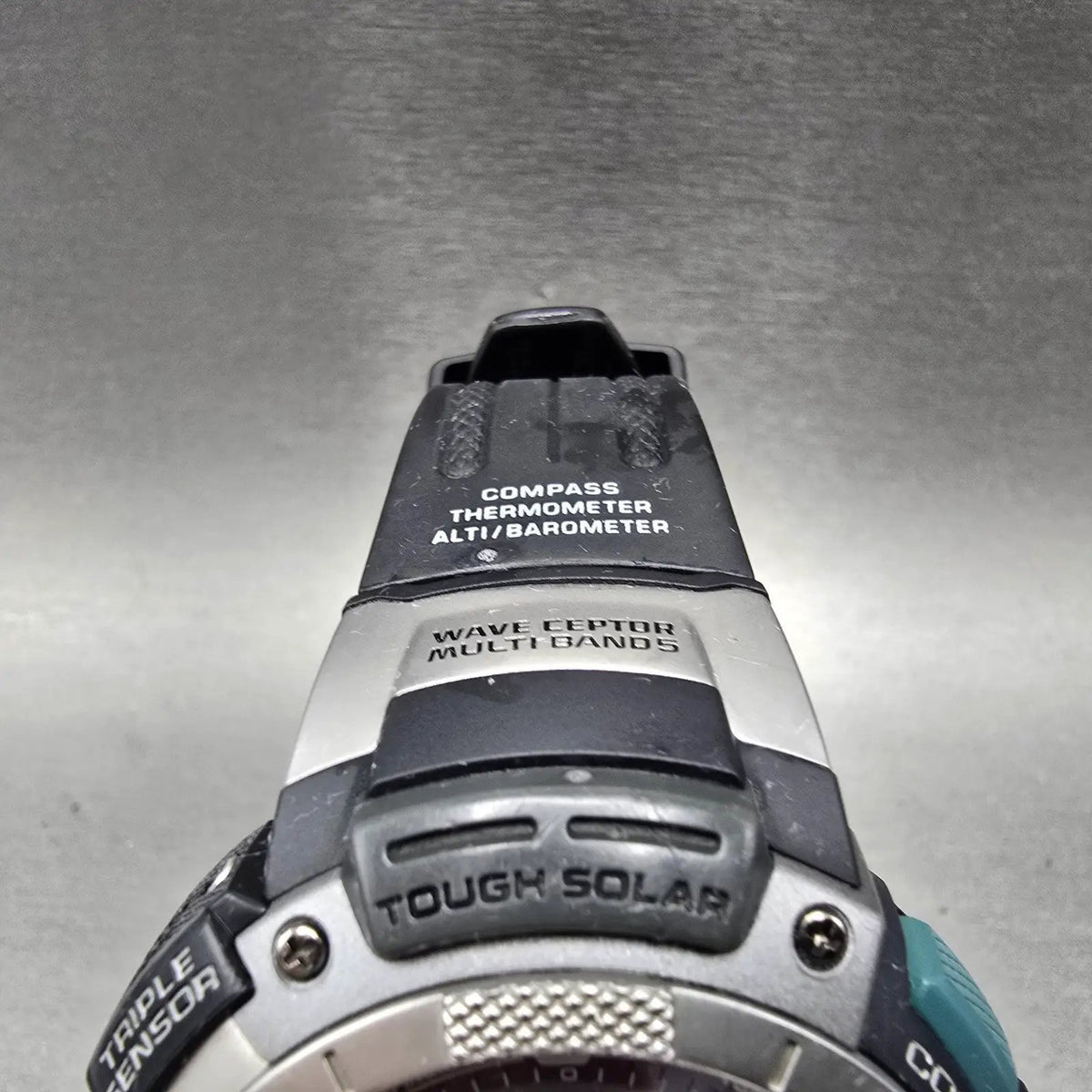 Casio Pro Trek PAW-1100 Watch Men 52mm Gray Silver Solar Triple Sensor Alarm JP5